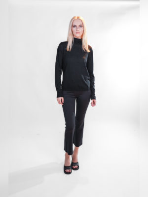Liviana Conti | Contrast stitch turtleneck sweater