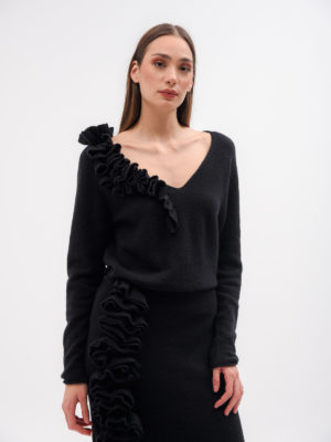 Liviana Conti | Ruffle appliqué sweater