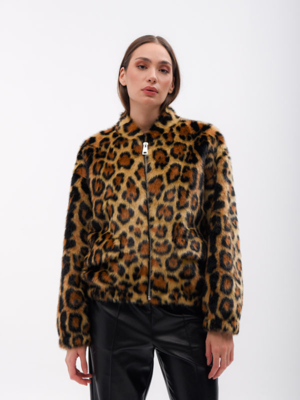 Liviana Conti | Leopard print faux fur jacket