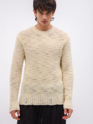 Messagerie | Distressed rib-knit sweater