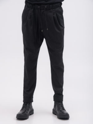 Messagerie | Drawstring double pleated trousers