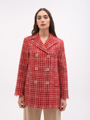 PDR Phisique Du Role | Shepherd's check double-breasted jacket