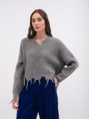PDR Phisique Du Role | Frayed edge cropped sweater