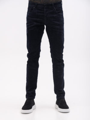 Messagerie | Velvet-effect tapered jeans