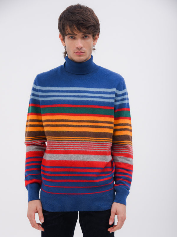 AT.P.CO | A274A02 striped turtleneck sweater