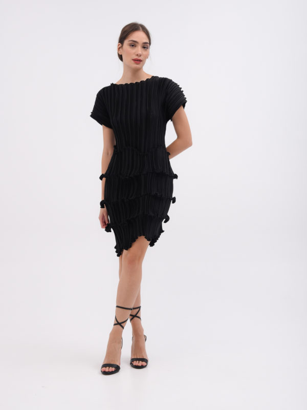 Daphne Valente | Oceanview pleated tiered dress