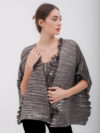 Daphne Valente | Emimetron foil pleated cape sleeve jacket - Image 2