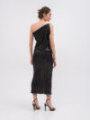 Daphne Valente | Arethusa foil pleated one shoulder gathered-detail dress - Image 8
