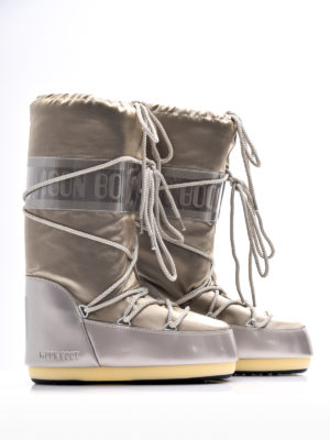 Moon Boot | 14016800 001 icon glance platinum satin snow boots