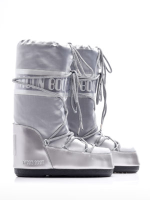 Moon Boot | 14016800 002 icon glance silver satin snow boots
