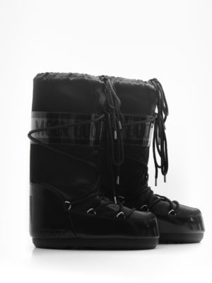 Moon Boot | 14016800 003 icon glance μαύρες σατέν μπότες χιονιού
