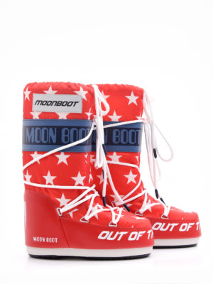 Moon Boot | 14028600 003 icon retrobiker white star-print snow boots