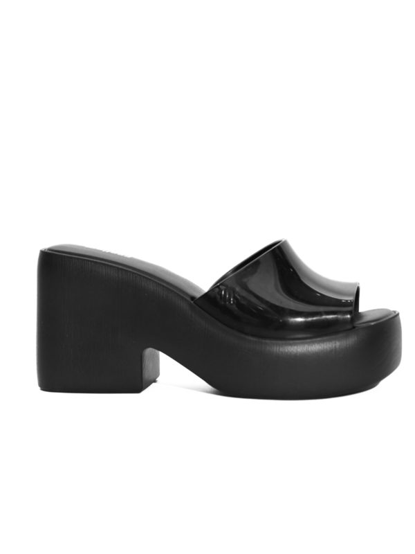 Melissa | Posh AD black platform mules