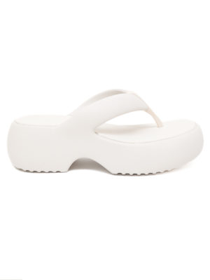 Melissa | Free Fuzzy AD beige toe post flatform sandals