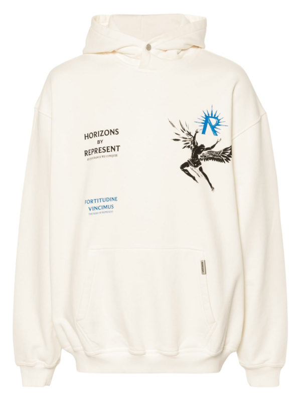 Represent | Icarus white printed hoodie