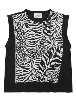 Aries | Animal screen printed sleeveless t-shirt
