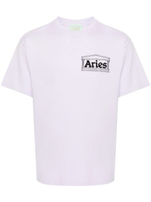 Aries | Sunbleached Temple logo print t-shirt