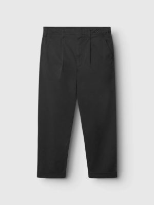 Gabba | David black pleated chino trousers