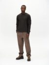 Gabba | David brown pleated chino trousers - Image 2