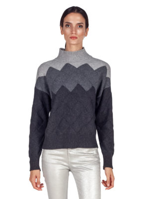 Liviana Conti | Basket weave mock neck sweater