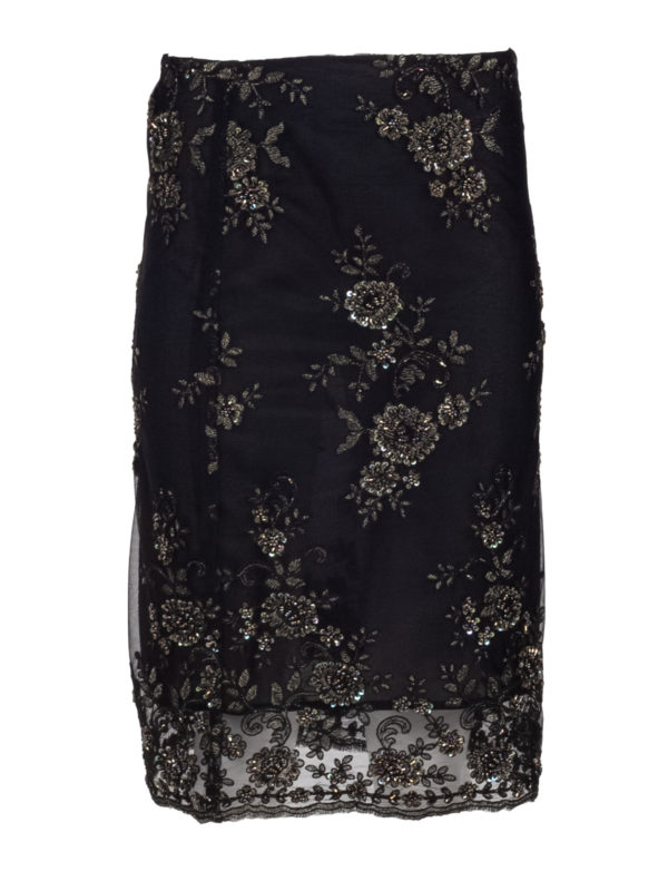 Semicouture | Scarlett sequin-embellished lace skirt