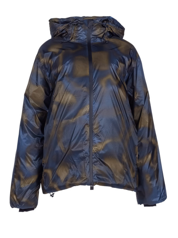 Rains | 17000 Kevo W4T3 tie-dye hooded puffer jacket