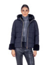 Emme by Marella | Avio black faux-fur trim puffer jacket - Image 3