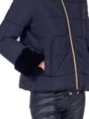 Emme by Marella | Avio black faux-fur trim puffer jacket - Image 7