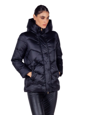 Emme by Marella | Ricetta black hooded puffer jacket