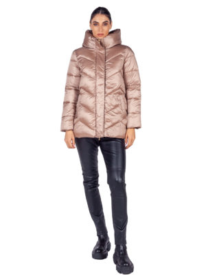 Emme by Marella | Ricetta gold hooded puffer jacket