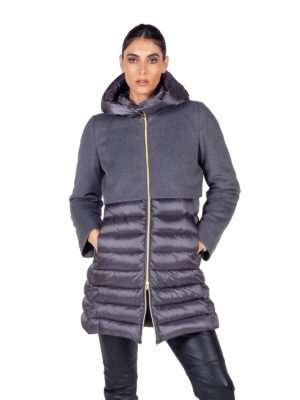 Emme by Marella | Tonfo grey double-layered padded jacket