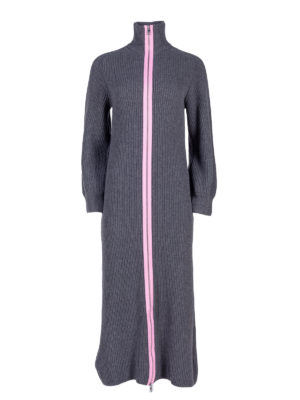 MSGM | Rib knit zip-up dress