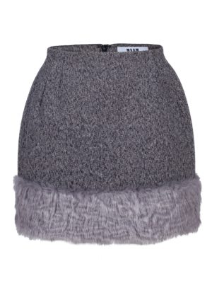 MSGM | Faux fur trim mini skirt