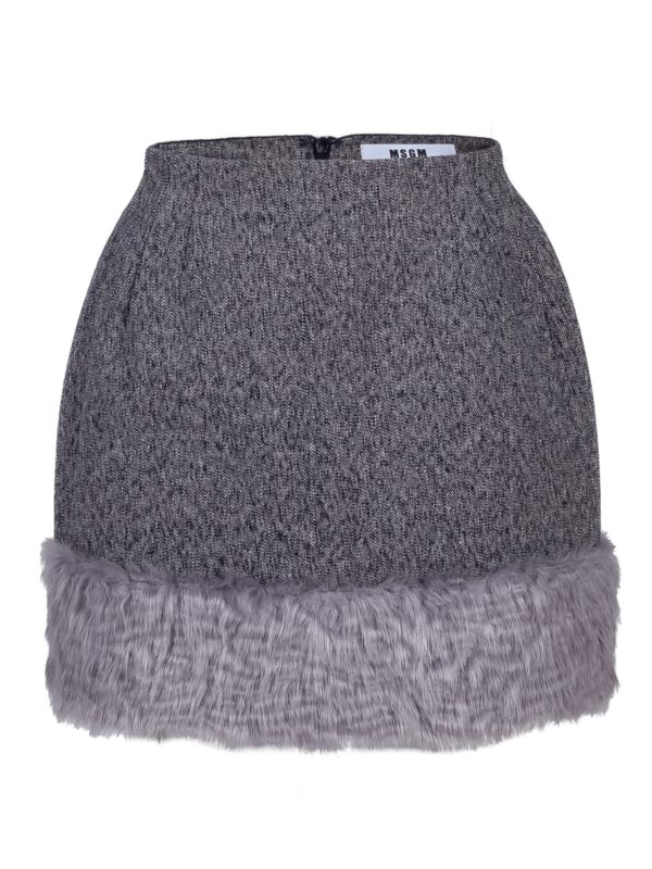 MSGM | Faux fur trim mini skirt - Image 7