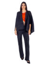 Daphne Valente | Metron black pleated batwing sleeve jacket - Image 2
