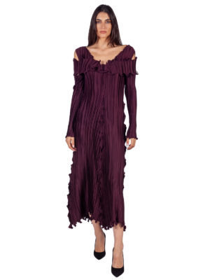 Daphne Valente | Hermione cold shoulder pleated dress