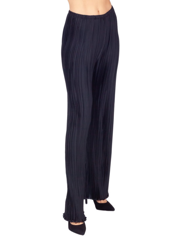 Daphne Valente | Iris black wide-leg pleated trousers - Image 3