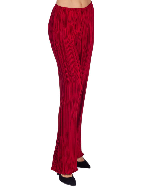 Daphne Valente | Iris dark red wide-leg pleated trousers - Image 4