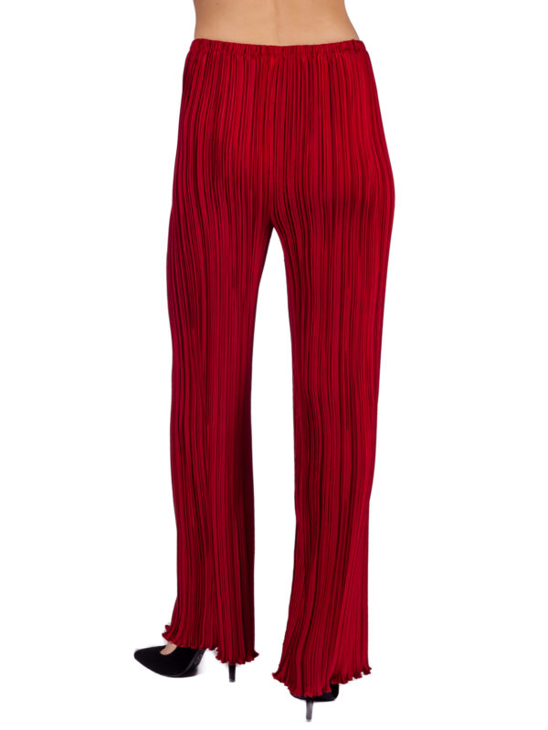 Daphne Valente | Iris dark red wide-leg pleated trousers - Image 5