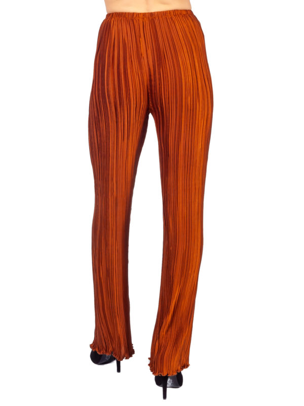 Daphne Valente | Iris bronze wide-leg pleated trousers - Image 4