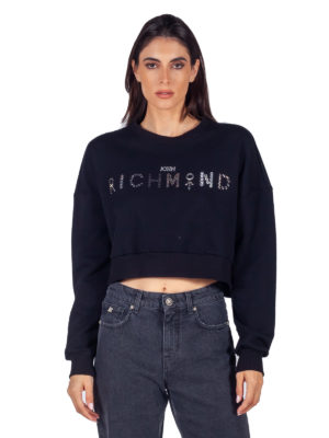 John Richmond | Studded-logo cropped sweatshirt