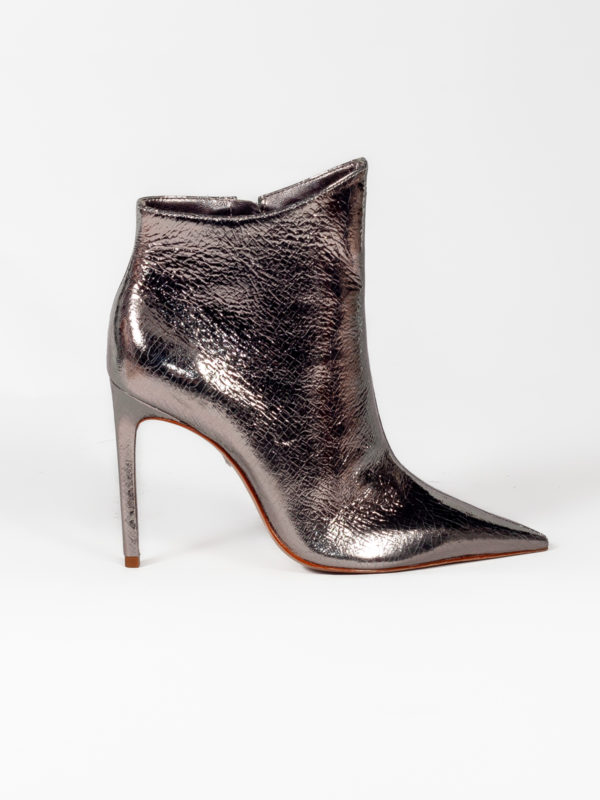 Schutz | Palloma metallic leather stiletto heel boots