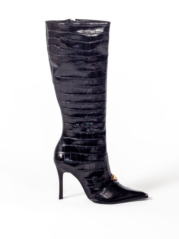 Schutz | Arizona crocodile-effect knee high boots