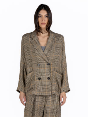 PDR Phisique Du Role | Shepherd’s check double-breasted blazer