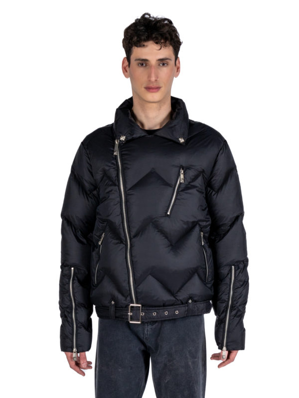 John Richmond | Quilted puffer jacket with off-center fastening