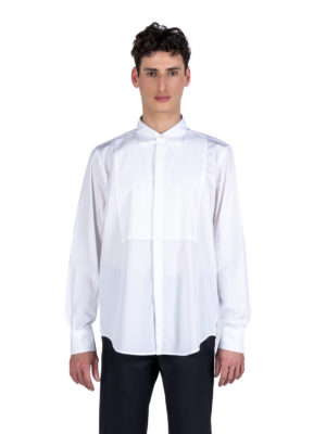 John Richmond | Pleated-bib shirt