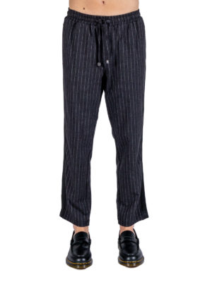 Richmond X | Pinstripe drawstring trousers