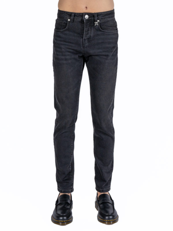 Richmond X | Whiskered tapered jeans