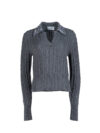 Des Phemmes | Cable knit sweater with rhinestone collar - Image 6