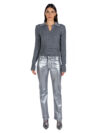 Des Phemmes | Cable knit sweater with rhinestone collar - Image 2